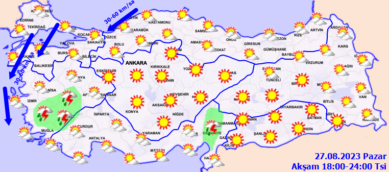 Meteorolojiden birçok kent için yağış ve fırtına uyarısı! 4