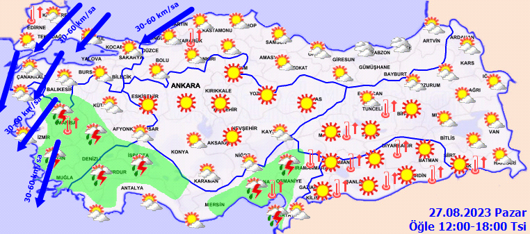 Meteorolojiden birçok kent için yağış ve fırtına uyarısı! 3