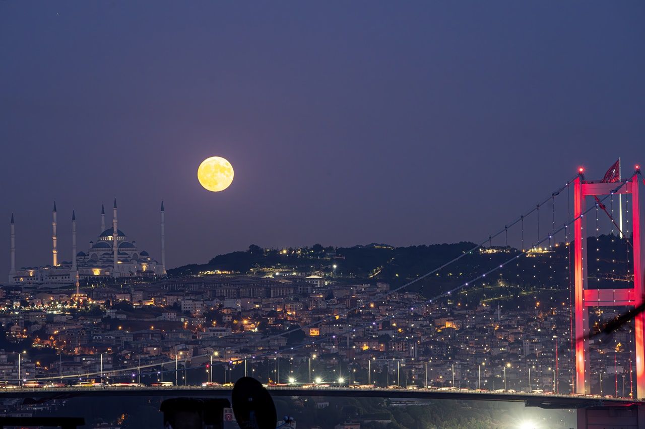 İstanbul'da Süper Ay manzaraları! Gören bir daha baktı 7