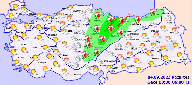 Rekor sıcaklıkların ardından kuvvetli sağanak geliyor! Meteoroloji saat verip uyardı... 6