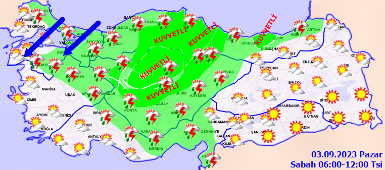 Rekor sıcaklıkların ardından kuvvetli sağanak geliyor! Meteoroloji saat verip uyardı... 3