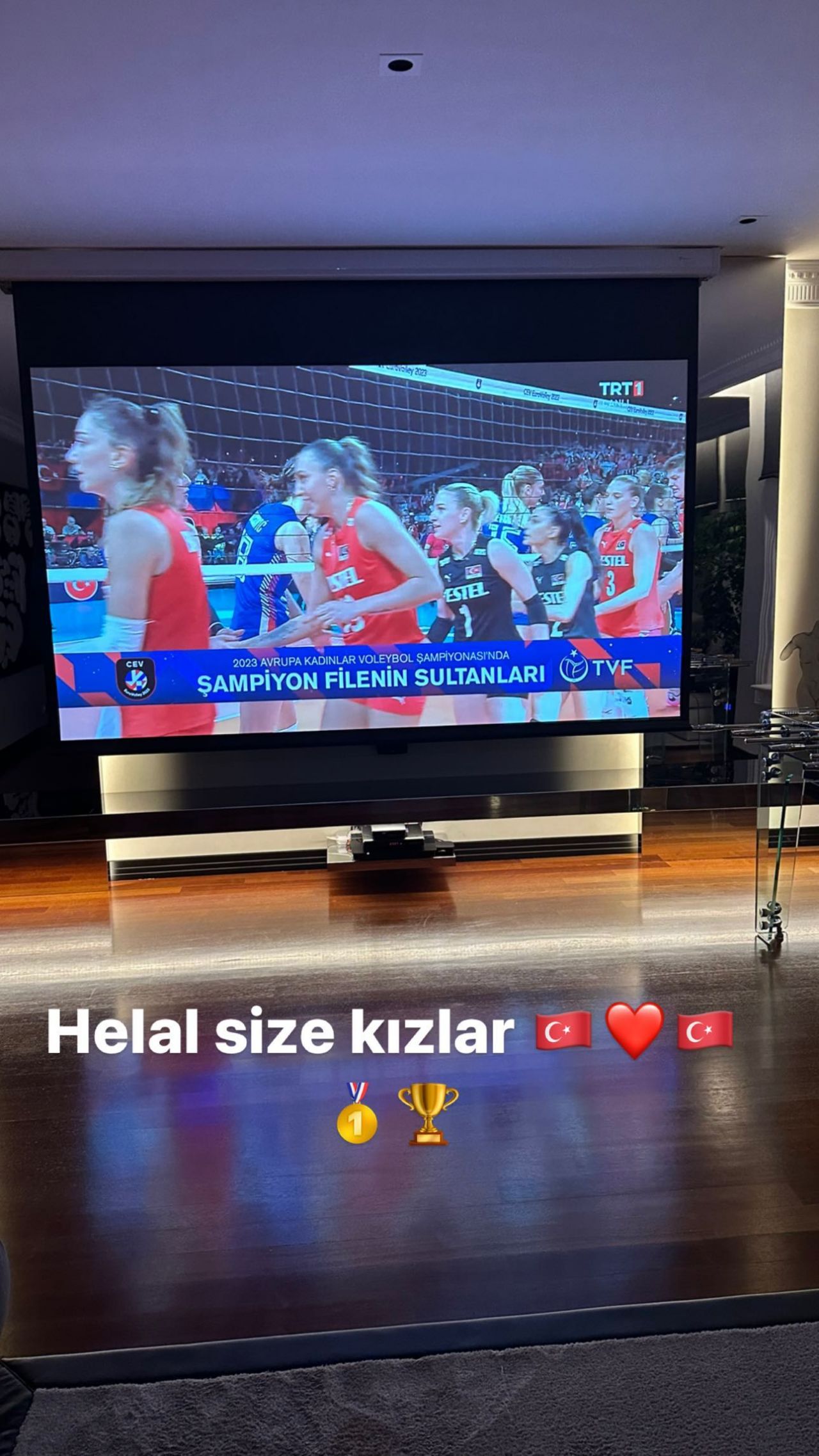 Ünlülerden Avrupa şampiyonu olan A Milli Kadın Voleybol Takımı'na tebrik mesajları! 13