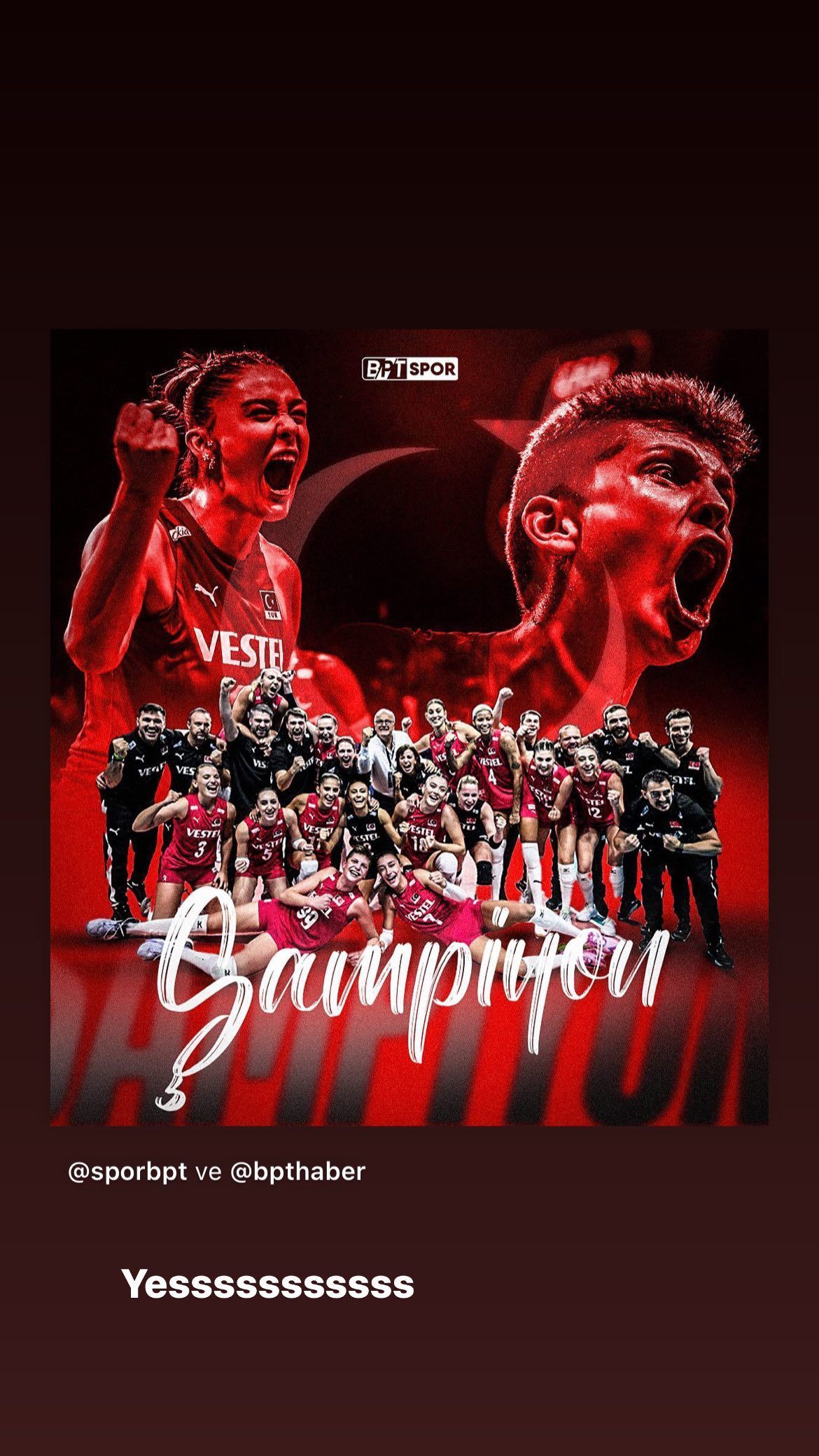 Ünlülerden Avrupa şampiyonu olan A Milli Kadın Voleybol Takımı'na tebrik mesajları! 5