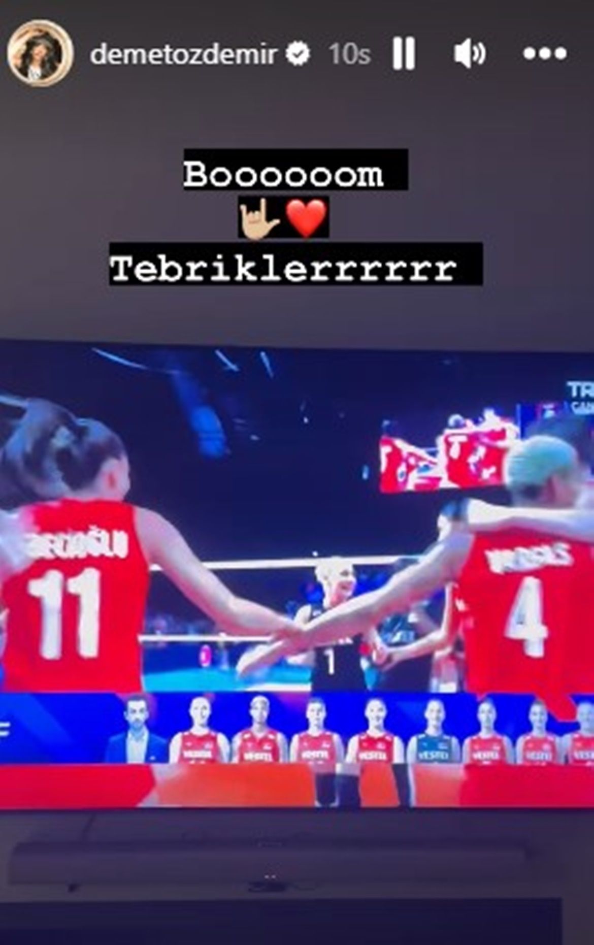 Ünlülerden Avrupa şampiyonu olan A Milli Kadın Voleybol Takımı'na tebrik mesajları! 14