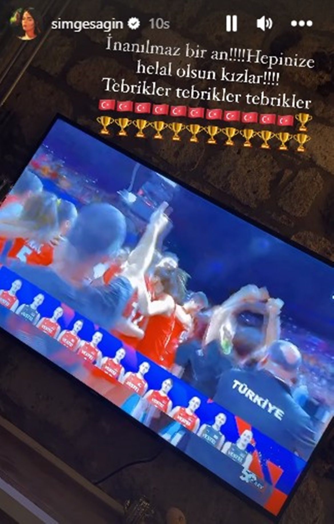 Ünlülerden Avrupa şampiyonu olan A Milli Kadın Voleybol Takımı'na tebrik mesajları! 17