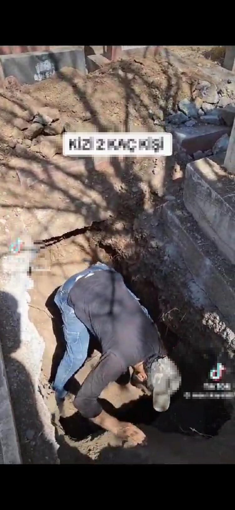 Mezar açma işlemi yapan görevli çıkardığı kemikleri ve kafatasını fırlatıp alay etti! Üstüne bir de TikTok'ta paylaştı... 2