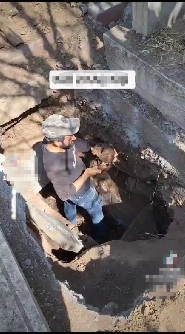 Mezar açma işlemi yapan görevli çıkardığı kemikleri ve kafatasını fırlatıp alay etti! Üstüne bir de TikTok'ta paylaştı... 7