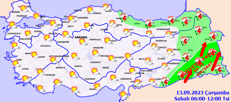 Meteorolojiden 10 kent için kuvvetli yağış ve fırtına uyarısı! 2