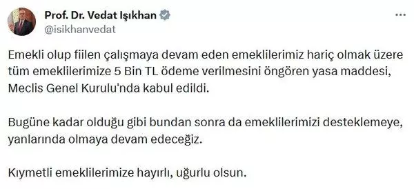 Milyonlarca emekliyi ilgilendiriyor! TBMM'de kabul edildi... Hesaplarınızı kontrol edin! 12