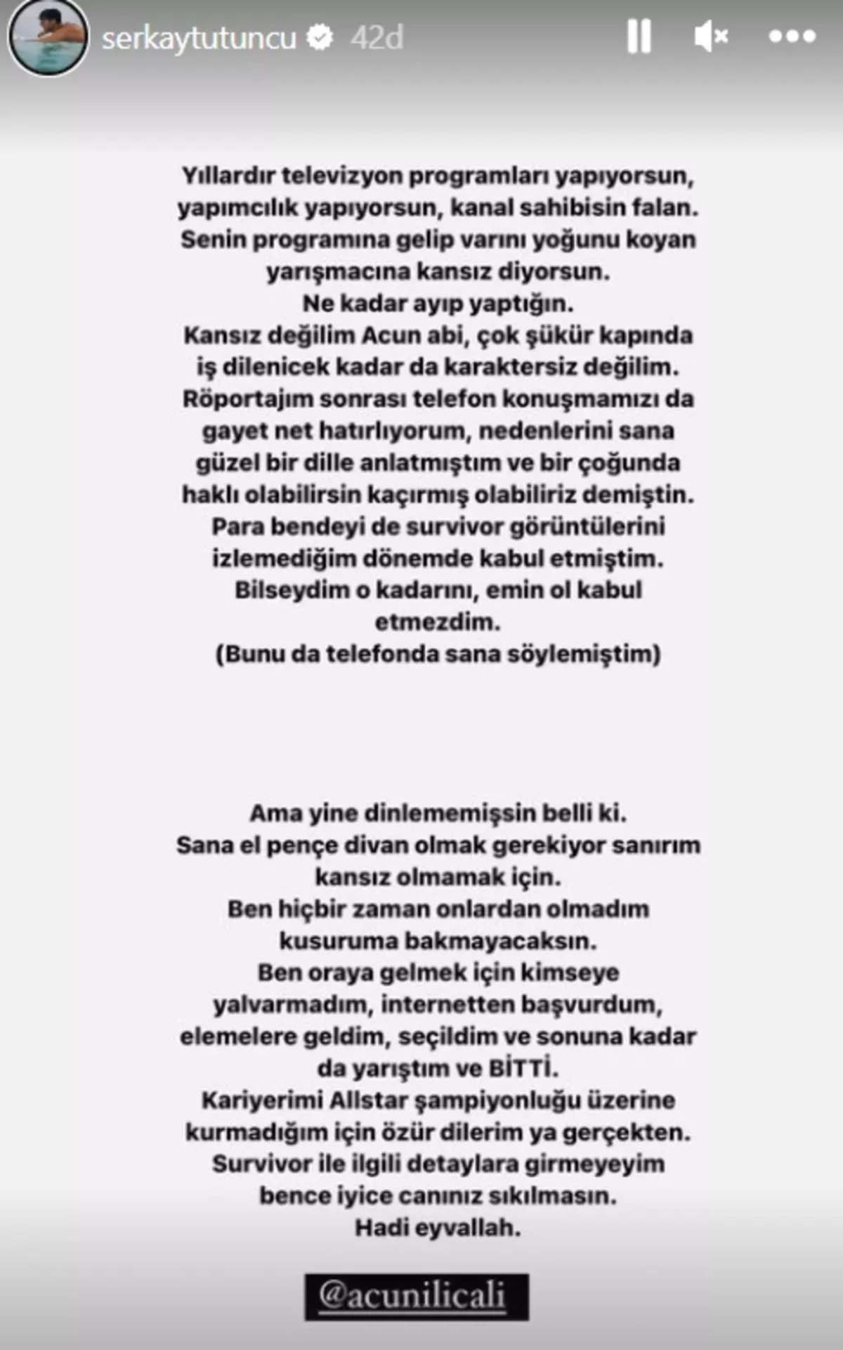 Acun Ilıcalı eski Survivor yarışmacısı için 'kansız' dedi! O isimden jet gibi yanıt! 7