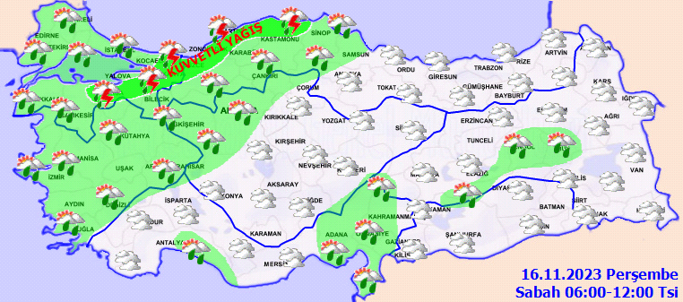 Evden çıkmadan önce bir kez daha düşünün! Meteorolojiden kuvvetli yağış, fırtına ve kar alarmı! 13 kent için kritik uyarı 2