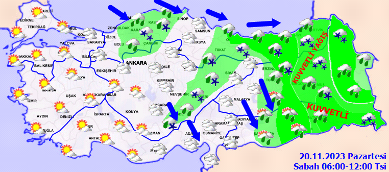Meteorolojiden 20 il için kritik uyarı! Şiddetli yağış, fırtına ve kar hayatı felç edecek! Rüzgar hızı saatte 100 km'yi geçecek 2