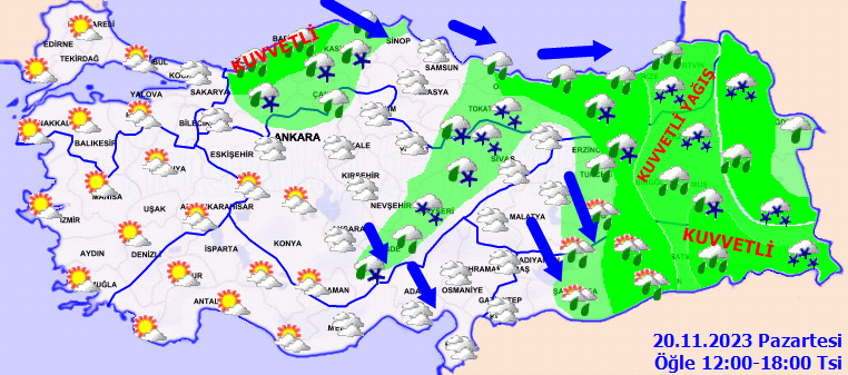 Meteorolojiden 20 il için kritik uyarı! Şiddetli yağış, fırtına ve kar hayatı felç edecek! Rüzgar hızı saatte 100 km'yi geçecek 3