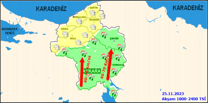 Meteorolojiden Ankara için sarı kodlu uyarı! Şiddetli yağış ve fırtına başkenti esir alacak: Pazar gününe dikkat 4