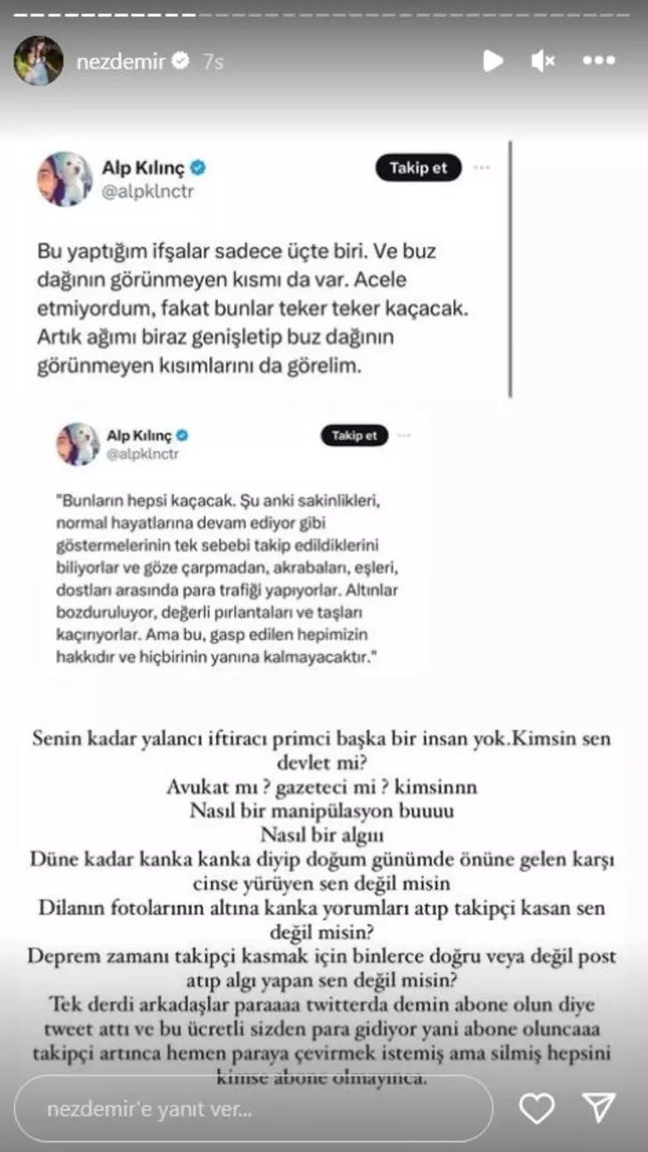 Tüm mal varlığına el konulmuştu! Alp Kılınç'ın paylaşımları Nez Demir'i çileden çıkardı! Adeta ateş püskürdü... '12 ev' iddiası dikkat çekti 3