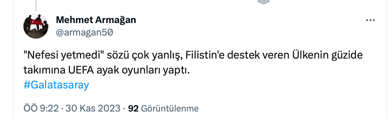 Sosyal medyayı kasıp kavuran şok iddia: “Galatasaray Filistin’e destek verdiği için UEFA operasyon yapıyor” Herkes bu olayı konuşuyor… 16