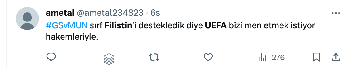 Sosyal medyayı kasıp kavuran şok iddia: “Galatasaray Filistin’e destek verdiği için UEFA operasyon yapıyor” Herkes bu olayı konuşuyor… 13