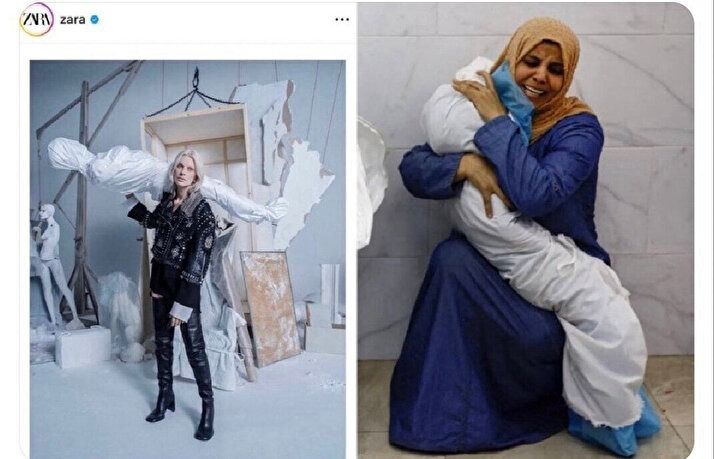 Zara'nın sosyal medyadaki skandal paylaşımı görenleri şoka uğrattı! İşte iğrenç Gazze detayı! 3