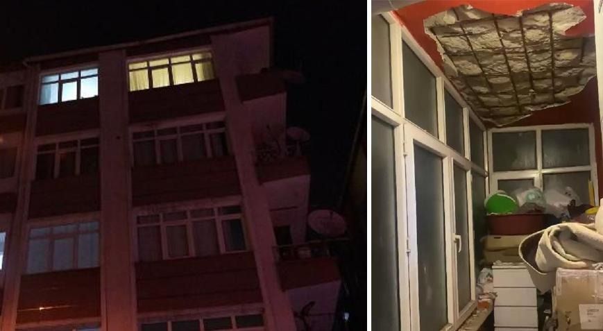 Yalova depremi Güngören'i vurdu! 4.1'de hasar alan bina boşaltıldı! 1