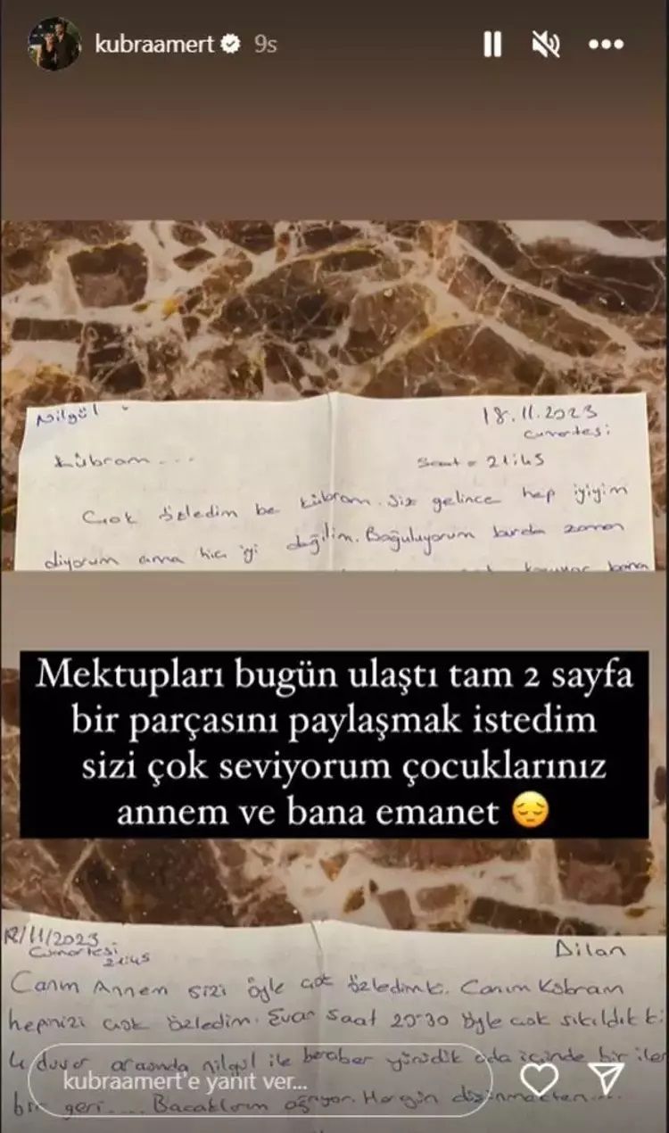 Dilan Polat'tan yeni bir mektup var! Engin Polat'ın kız kardeşi 'Tam iki sayfa' diyerek paylaştı 8
