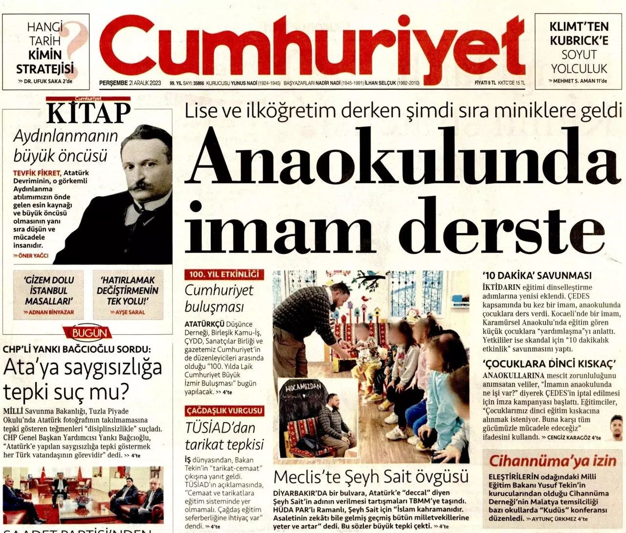 Cumhuriyet Gazetesi, anaokulundaki "yardımlaşma" dersinden rahatsız oldu! 2