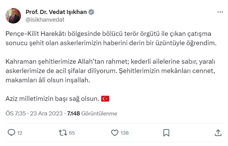 Siyasilerden şehitlerimiz için art arda başsağlığı mesajları: Milletimizin başı sağ olsun! 8