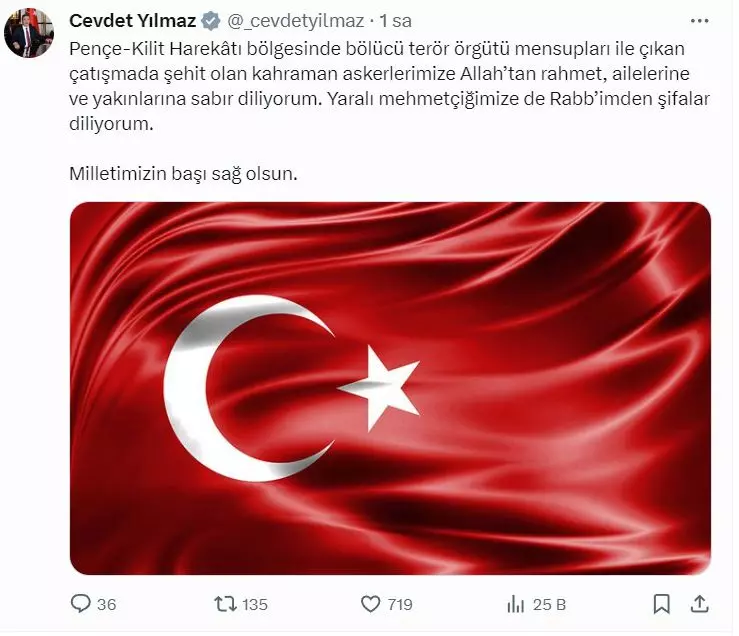 Siyasilerden şehitlerimiz için art arda başsağlığı mesajları: Milletimizin başı sağ olsun! 2