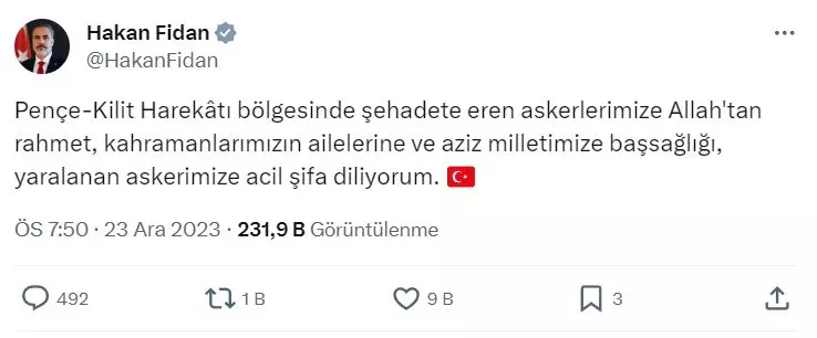 Siyasilerden şehitlerimiz için art arda başsağlığı mesajları: Milletimizin başı sağ olsun! 5