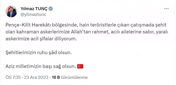 Siyasilerden şehitlerimiz için art arda başsağlığı mesajları: Milletimizin başı sağ olsun! 6