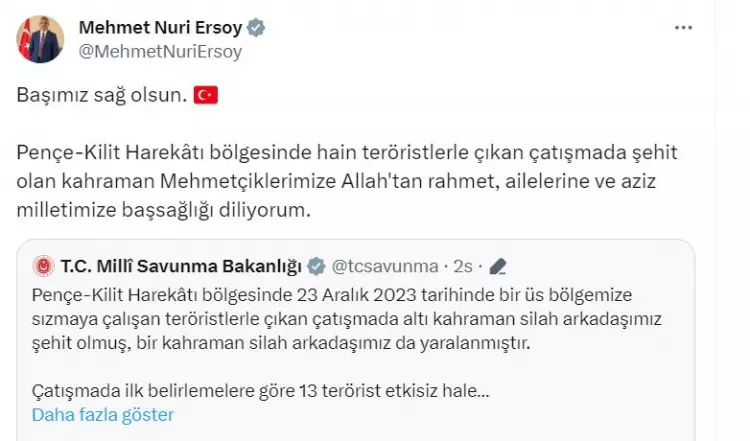 Siyasilerden şehitlerimiz için art arda başsağlığı mesajları: Milletimizin başı sağ olsun! 12