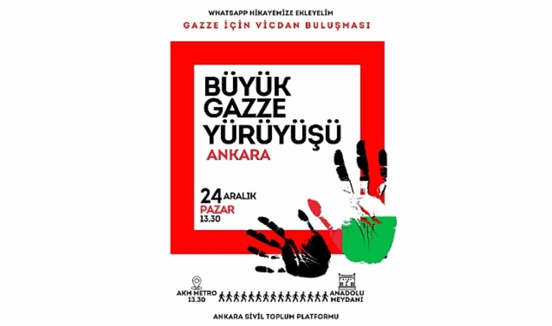 Sosyal medyada "Ankara'daki 'Büyük Gazze Yürüyüşü' iptal edilsin" çağrısı 1