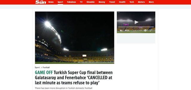 Tüm dünya iptal edilen Süper Kupa finalini konuşuyor: Atatürk'e izin verilmedi! 2