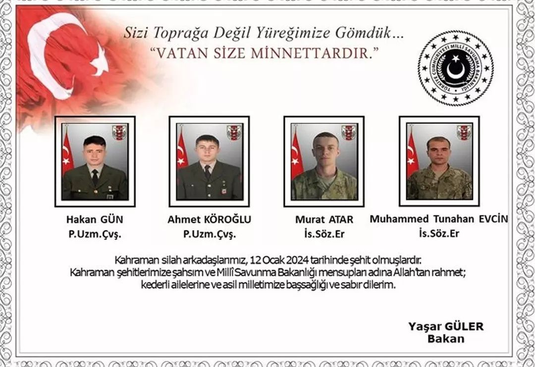 Şehitlerimizin kimlikleri belli oldu: Acı haberler şehit ailelerine tek tek ulaştırıldı... 14