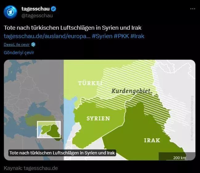 Almanlardan skandal harita: Operasyonları böyle gösterdiler! 3
