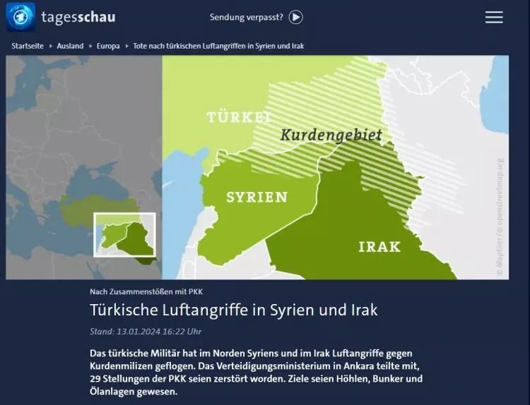 Almanlardan skandal harita: Operasyonları böyle gösterdiler! 4