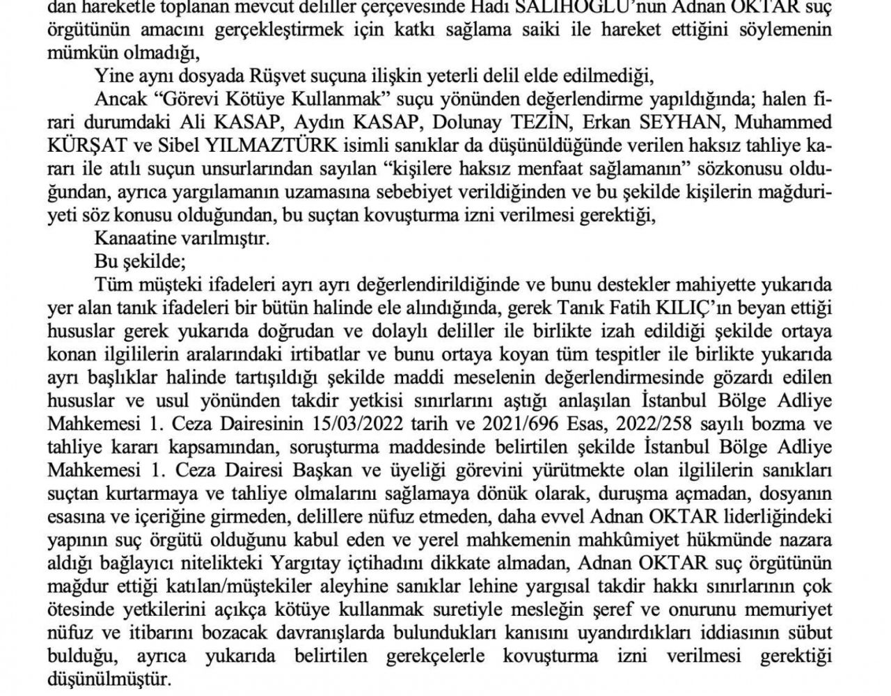 O rapor ortaya çıktı! Adnan Oktar ve örgütünü aklayan hakim ve savcılar bakın neler yapmış... 72