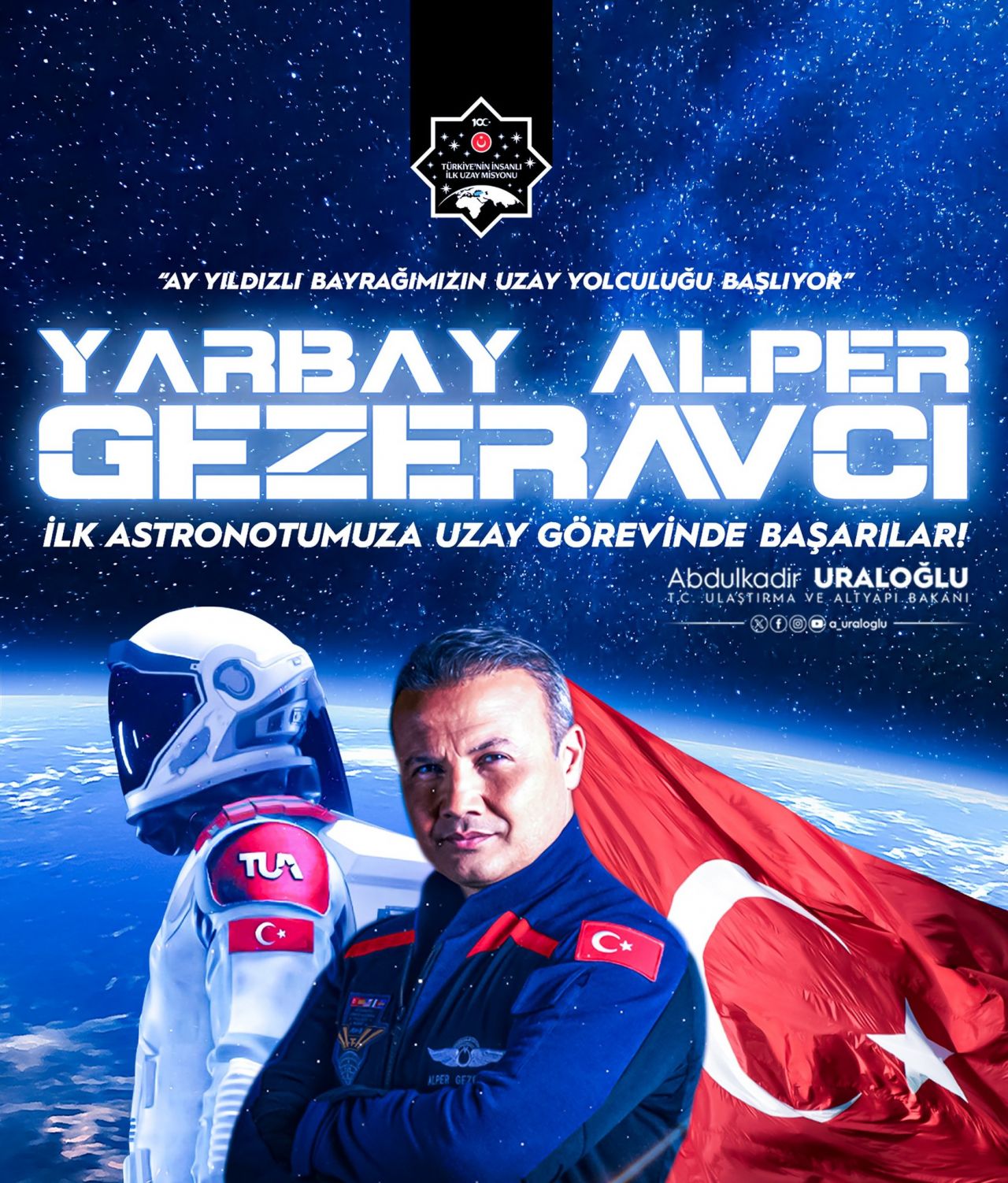 Türkiye'nin ilk astronotu Alper Gezeravcı uzayda! Bakanlardan uzay yolculuğu mesajları: Bir hayalimiz daha gerçeğe dönüştü 2