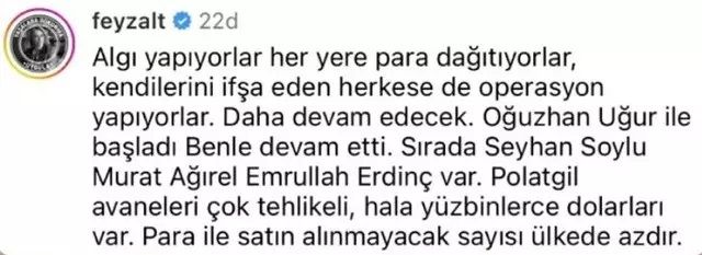 Feyza Altun'dan ses getiren Dilan Polat iddiası! ''Herkese operasyon yapıyorlar. Sırada onlara var'' diyerek ünlü gazetecileri işaret etti! 6