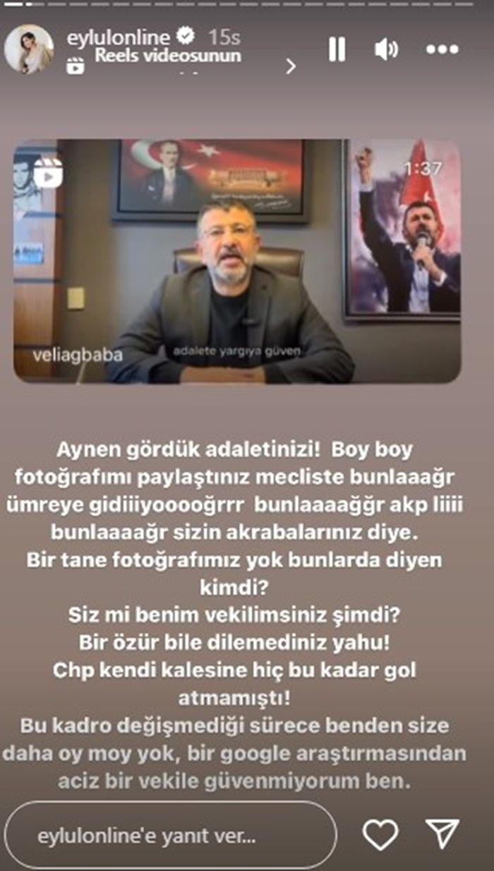 Fenoman Eylül Öztürk, Veli Ağbaba'yı topa tuttu! Yorumu engellendi: CHP kendi kalesine hiç bu kadar gol atmamıştı 7