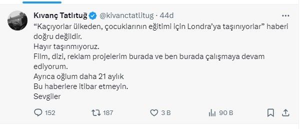 Kıvanç Tatlıtuğ'dan "Kaçıyorlar ülkeden, çocuklarının eğitimi için Londra’ya taşınıyorlar" iddialarına yanıt! 5