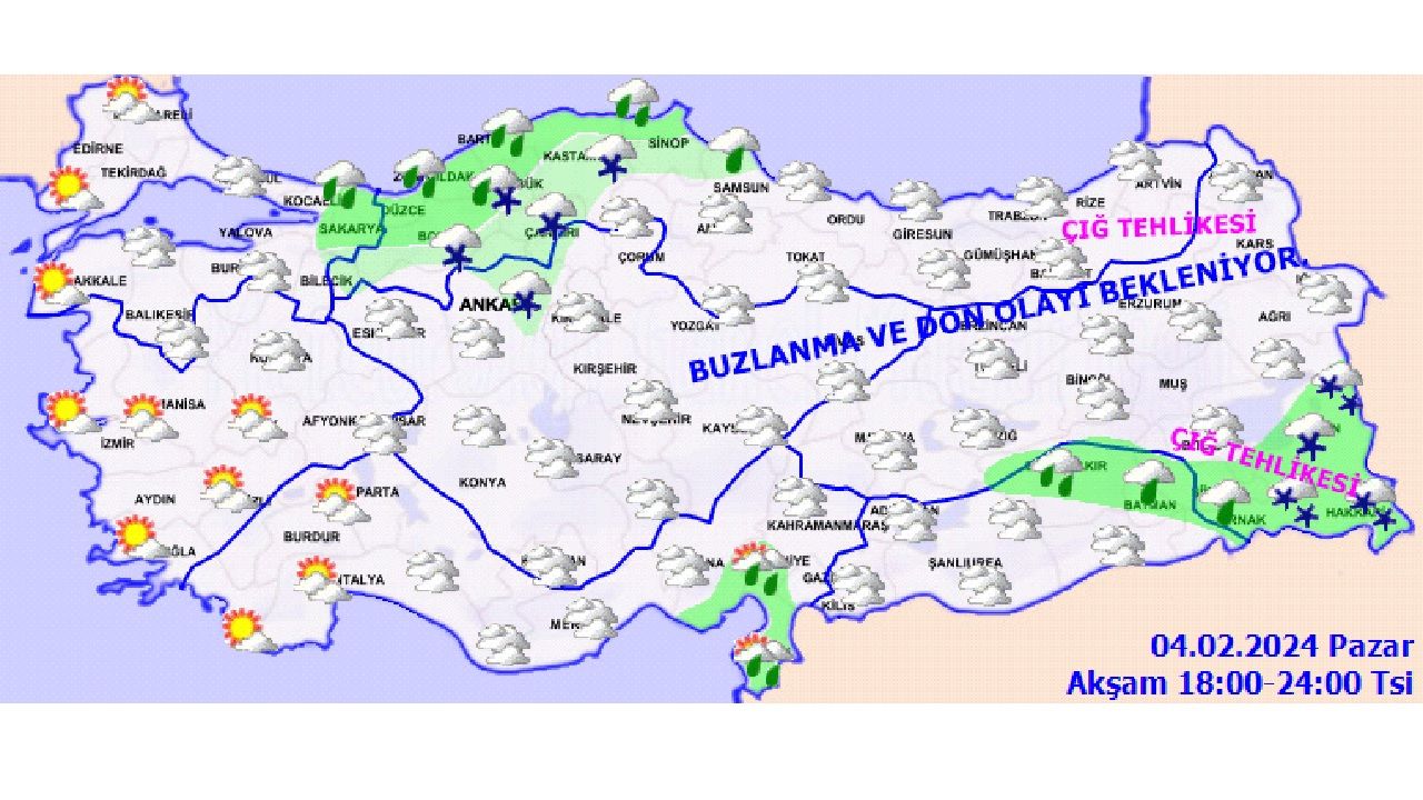 5 Şubat 2024 Türkiye genelinde hava durumu! Yağmur, kar ve karla karışık yağmur geliyor... 3