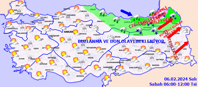 Meteorolojiden 12 il için kuvvetli yağış, fırtına, çığ ve kar uyarısı! 2