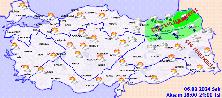 Meteorolojiden 12 il için kuvvetli yağış, fırtına, çığ ve kar uyarısı! 4