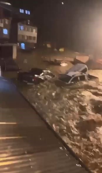 Artvin'de cemaat camide mahsur kaldı! İş makinesi üzerine çığ düştü! 4