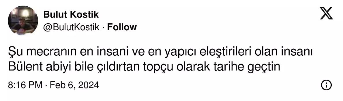 "Yarın takımla ilişiği kesilip Florya'nın duvarına 'Oyuna olan nefreti, formaya olan saygısızlığı yüzünden gönderilmiştir' yazılsa..." 6