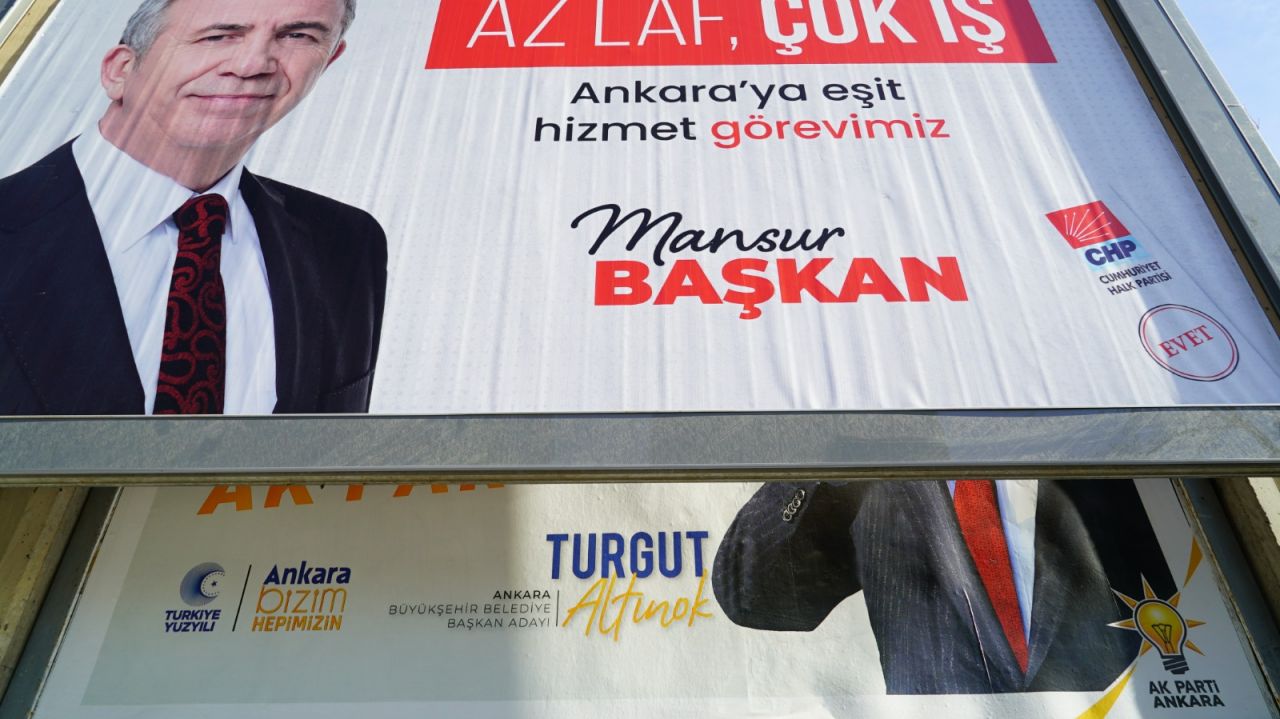 Sözde 'dürüst' seçim çalışması: Mansur Yavaş'tan Ankara'da Turgut Altınok'un pankartların engelleme! 4