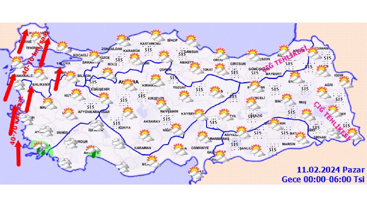 11 Şubat 2024 yurt genelinde hava durumu! Meteoroloji'den o iller için uyarı geldi! İşte il il hava durumu... 2