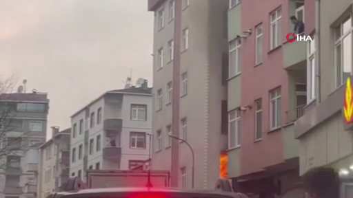 Pendik’te korku dolu anlar: Dairede çıkan yangında tüp patladı 4