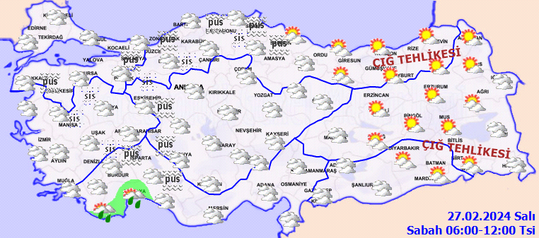 Meteorolojiden birçok il için sağanak yağış ve çığ uyarısı! 2
