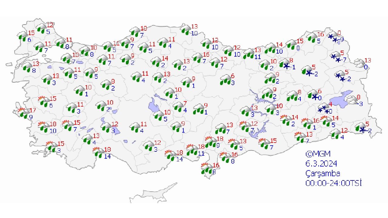 6 Mart 2024 Türkiye geneli hava durumu | İşte il il hava durumu... 1